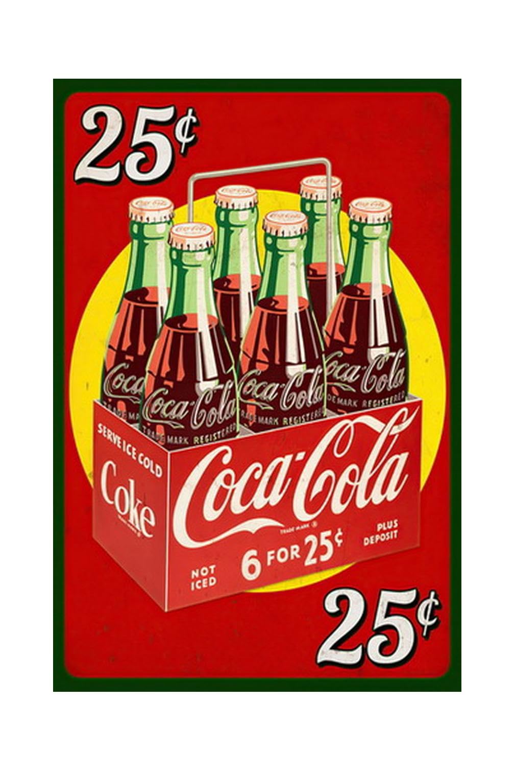 Coke Tin Sign Metal Poster Vintage Wall Decor, Coca Cola Hot Girl, for Pub Restaurants Cafe Club Plaque Man Cave Wall 8x12 Inch