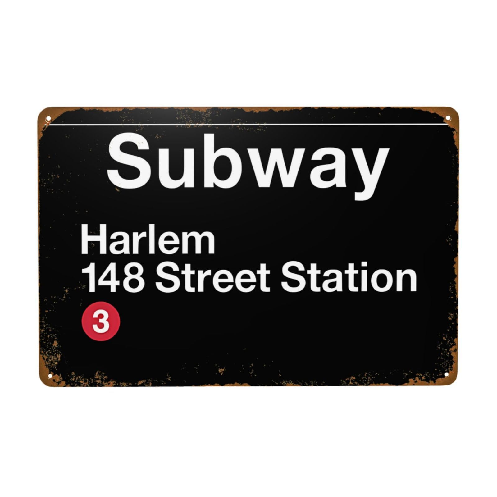 Vintage Metal Signs, Welcome to New York Retro Tin Sign, Home Bar Garage Man Cave Street Wall Decor Art, Present Gift for Friends, Housewarming 12 x 8 inch