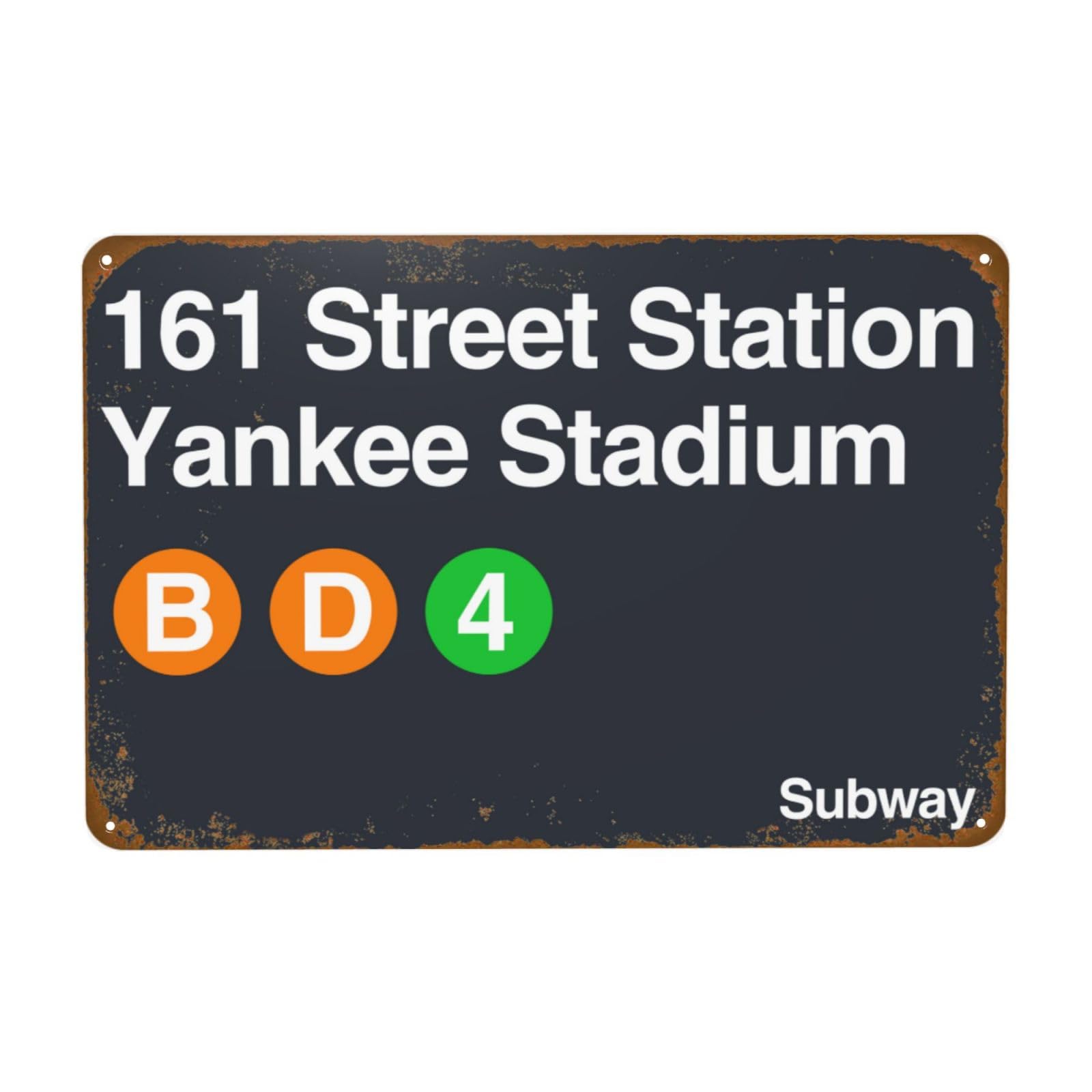 Vintage Metal Signs, Welcome to New York Retro Tin Sign, Home Bar Garage Man Cave Street Wall Decor Art, Present Gift for Friends, Housewarming 12 x 8 inch