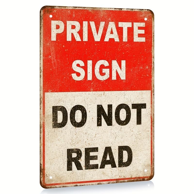 Vintage Metal Aluminum Sign Decor, 8"x12"Mentally Unstable and Not Fully Medicated Funny Sign, Keep Safe Distance Vintage Inspired Wall Poster for Man Cave,