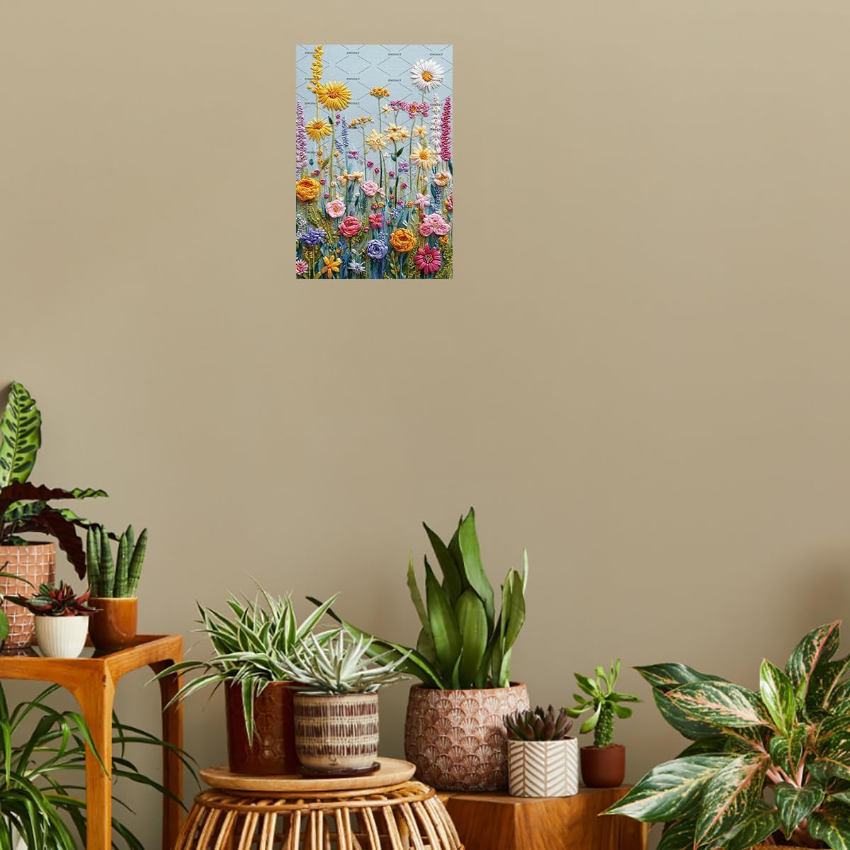 EMOHAT Colorful Flower Floral Metal Tin Sign, Vintage Farmhouse Wall Art for Home & Cafe, 8x12 Inch Spring Summer Decor for Indoor Outdoor Office Bar