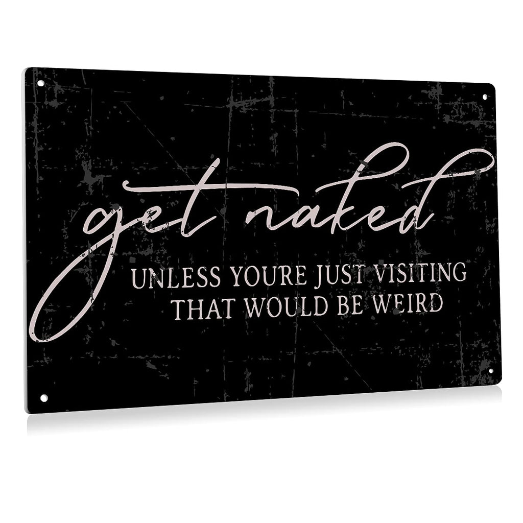 BEASTZHENG Funny Gothic Bathroom Home Decor Metal Tin Sign: Funny "Are You Pooping?" Bathroom Wall Art Decor Sign for Skull Lovers 8 X 12 Inches
