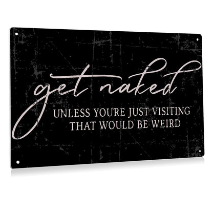 BEASTZHENG Funny Gothic Bathroom Home Decor Metal Tin Sign: Funny "Are You Pooping?" Bathroom Wall Art Decor Sign for Skull Lovers 8 X 12 Inches