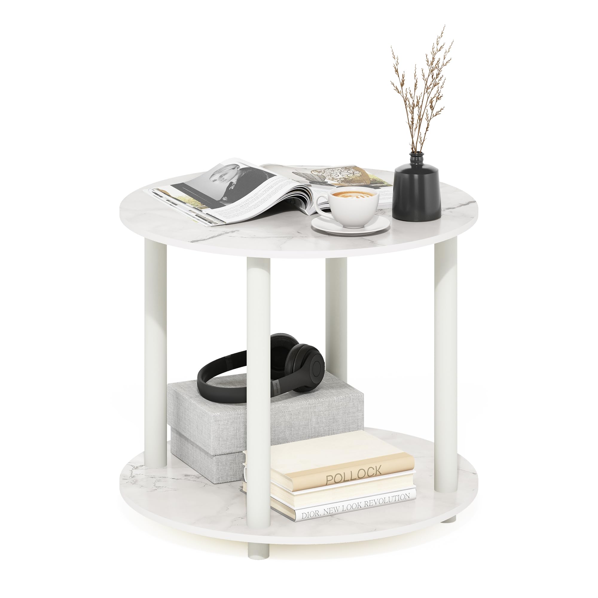 Furinno Simple Design Coffee Table, French Oak Grey/Black