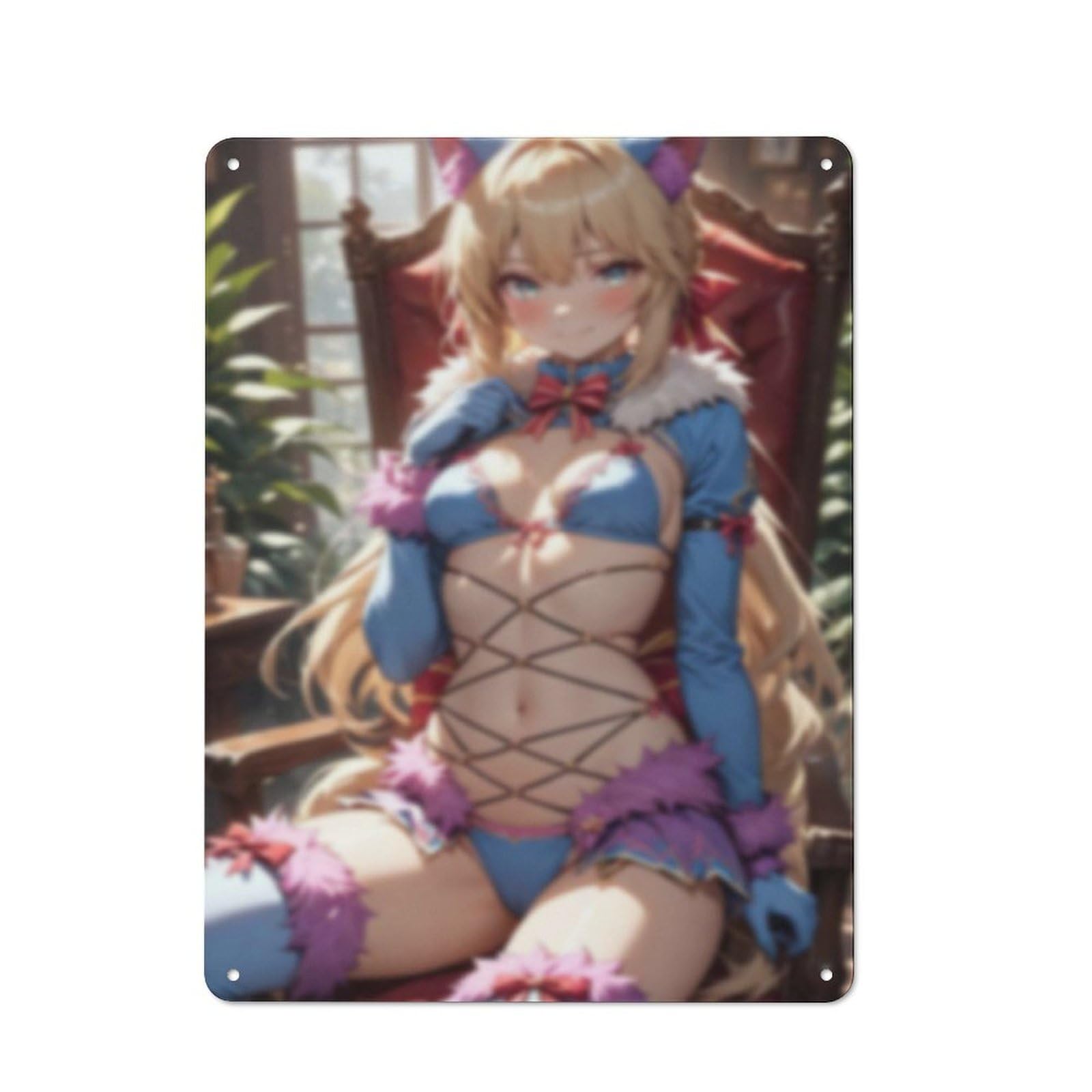 Sexy Hot Titties Boobs Lewd Hentai Anime Girl Poster Metal Tin Sign Decor - 8x12 inches Bar Pub Garage Man Cave Wall Art,AH181