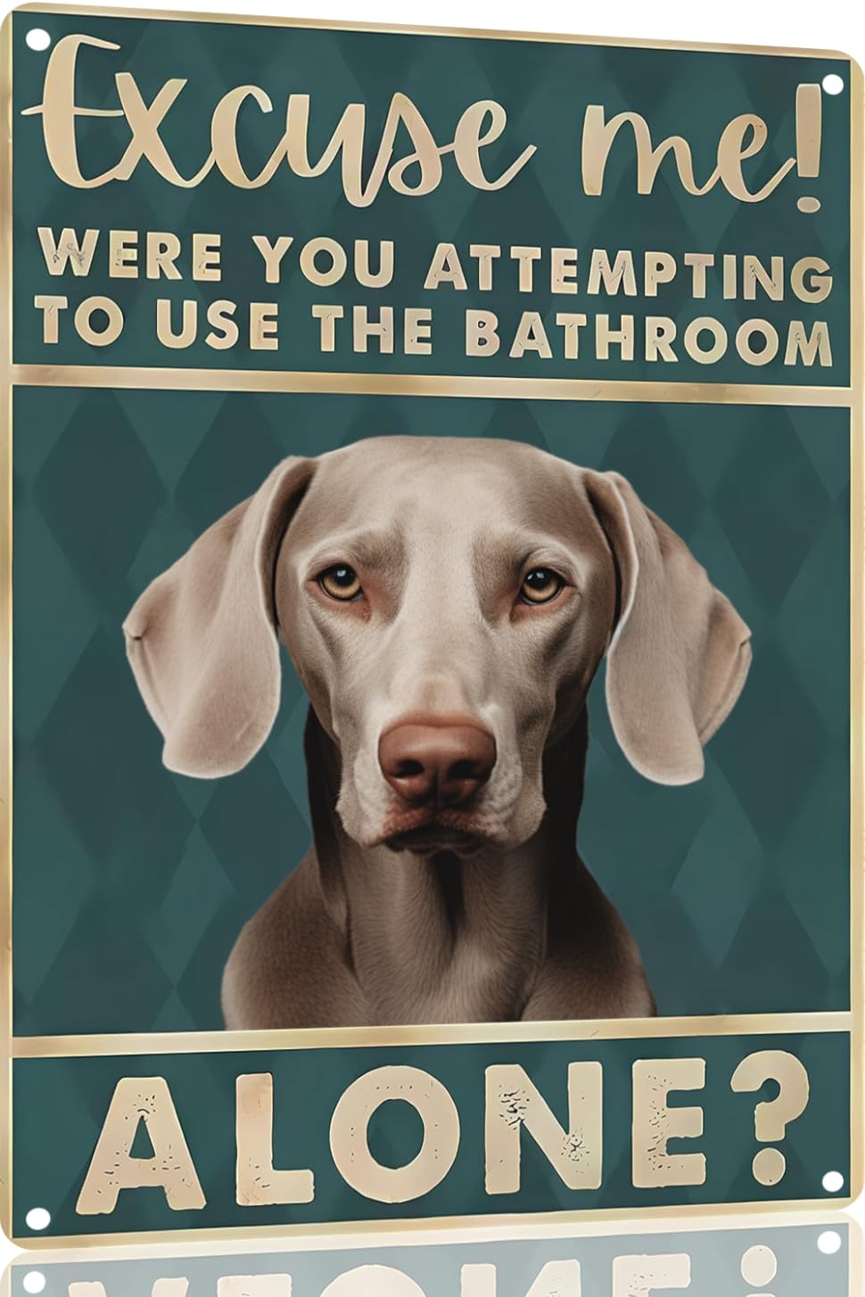 Boston Terrier Dog 12x8 inch excuse me were you attempting to use the bathroom alone - Dog Metal Poster Dog Lover Gift Art Funny Dogs Wall Art Decoration Retro Metal Tin Sign(1492)