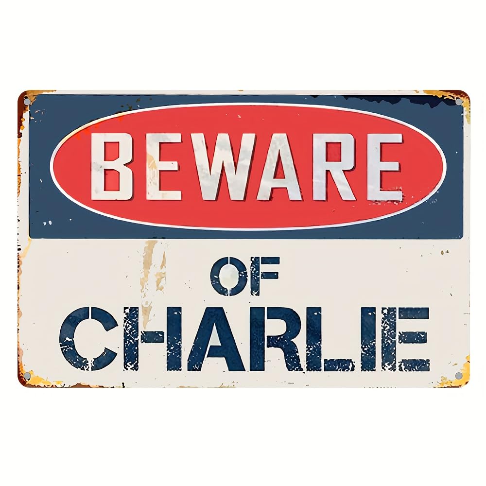 Vintage Metal Aluminum Sign Decor 8"x12",Funny Aluminum Sign Mentally Unstable And Not Fully Medicated Keep Safe Distance Vintage Inspired Wall Poster man Cave yard garden Wall Decor.