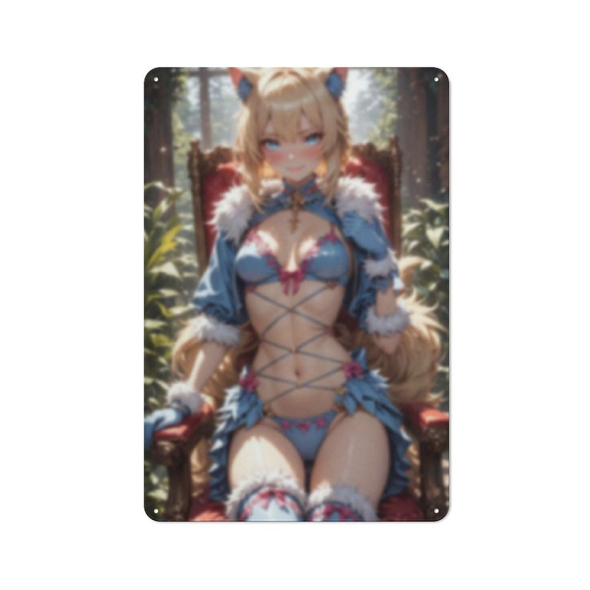 Sexy Hot Titties Boobs Lewd Hentai Anime Girl Poster Metal Tin Sign Decor - 8x12 inches Bar Pub Garage Man Cave Wall Art,AH181