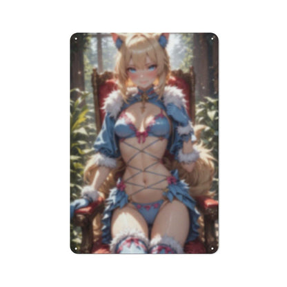 Sexy Hot Titties Boobs Lewd Hentai Anime Girl Poster Metal Tin Sign Decor - 8x12 inches Bar Pub Garage Man Cave Wall Art,AH181