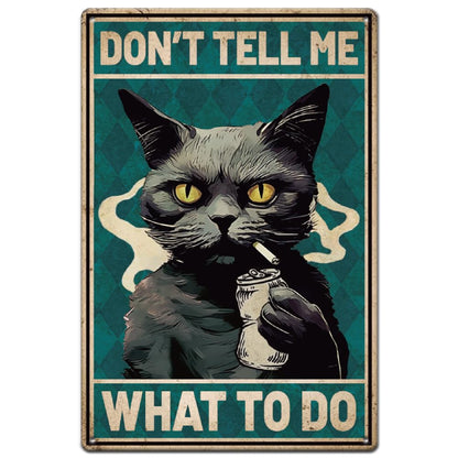 SUPERDANT Cat Toilet Metal Tin Sign Flush the Toilet Metal Signs Wash Your Hand Bathroom Plaque Iron Wall Art Poster Old Fashion Aluminum Sign for Home Bathroom Toilet Decor
