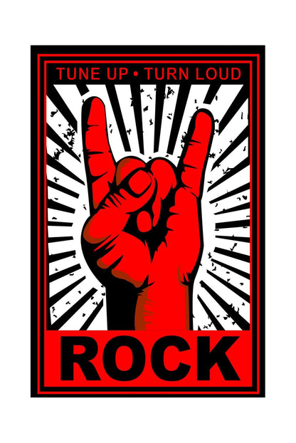 Music Tin Signs, Rock Bands Skull Metal Sign, Feel Alive, Guitar Poster Studio Wall Decor Plants Plaque for Home, Office, Bars, Restaurants, Cafes, Pubs 8 X 12 Inches
