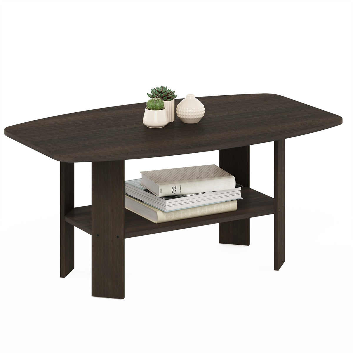 Furinno Simple Design Coffee Table, French Oak Grey/Black