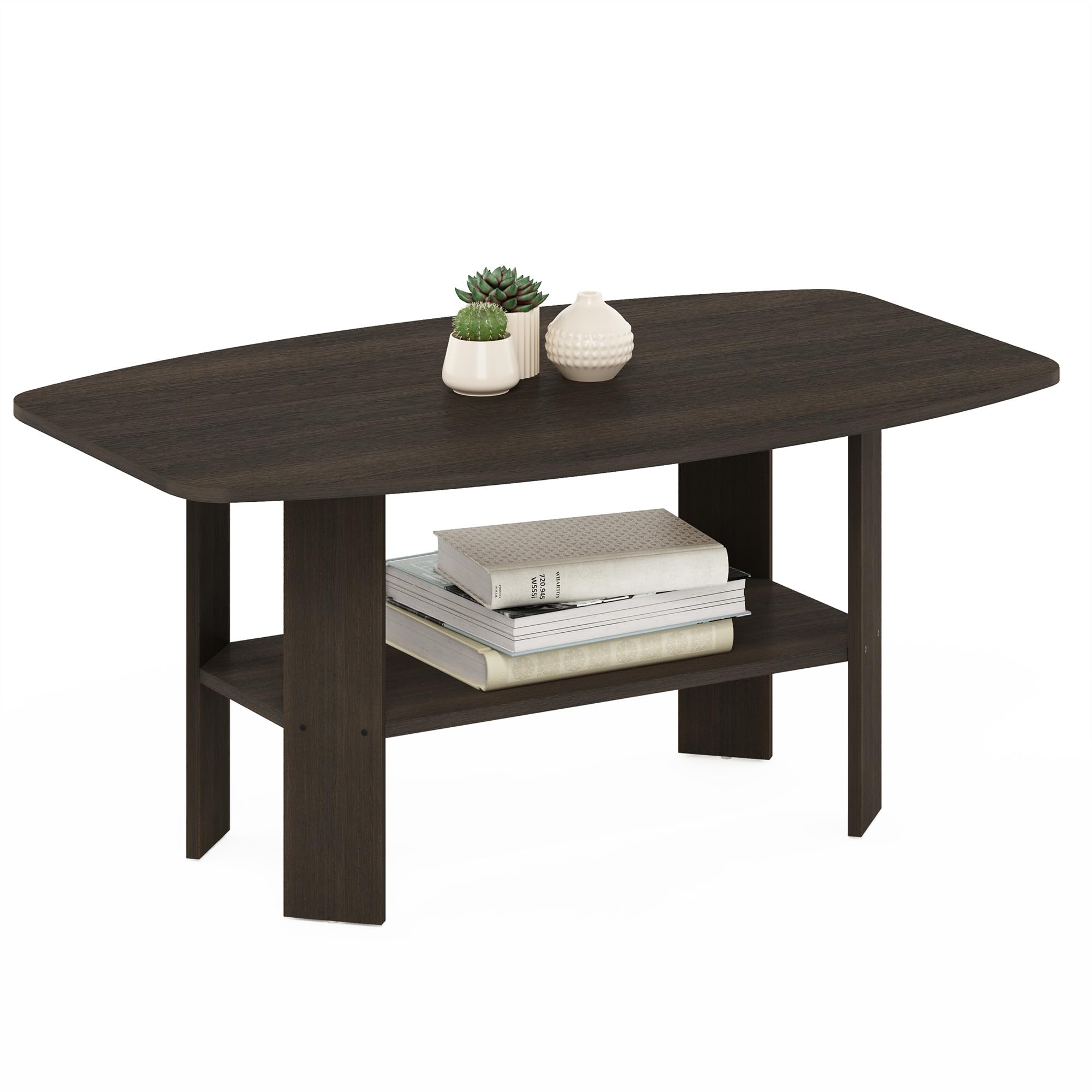 Furinno Simple Design Coffee Table, French Oak Grey/Black