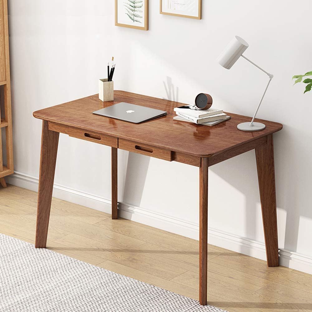 IOTXY Solid Wood Writing Desk - Home Office Workbench Desk with Drawer, 47.24" Width Laptop Computer Work Study Table