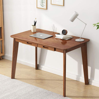 IOTXY Solid Wood Writing Desk - Home Office Workbench Desk with Drawer, 47.24" Width Laptop Computer Work Study Table