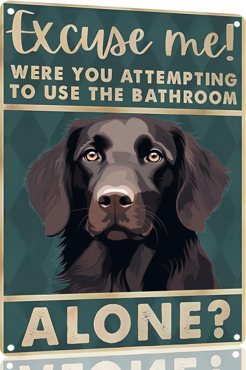 Boston Terrier Dog 12x8 inch excuse me were you attempting to use the bathroom alone - Dog Metal Poster Dog Lover Gift Art Funny Dogs Wall Art Decoration Retro Metal Tin Sign(1492)