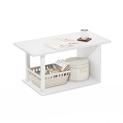 Furinno Simple Design Coffee Table, French Oak Grey/Black