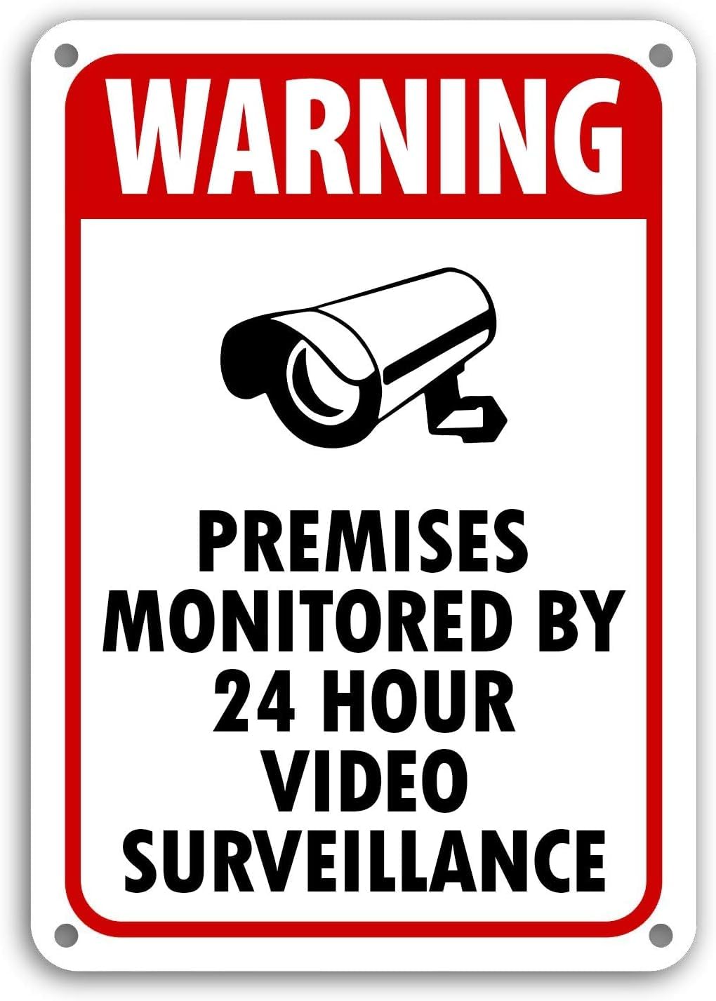 Wall Decor Decoration Sign Warning No Dumping Fine $1000 Sign, This Property Is Protected By Video Surveillance Sign Business Sign Aluminum Metal Tin Sign 8 X 12 Inch