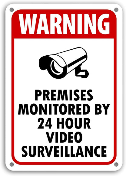 Wall Decor Decoration Sign Warning No Dumping Fine $1000 Sign, This Property Is Protected By Video Surveillance Sign Business Sign Aluminum Metal Tin Sign 8 X 12 Inch