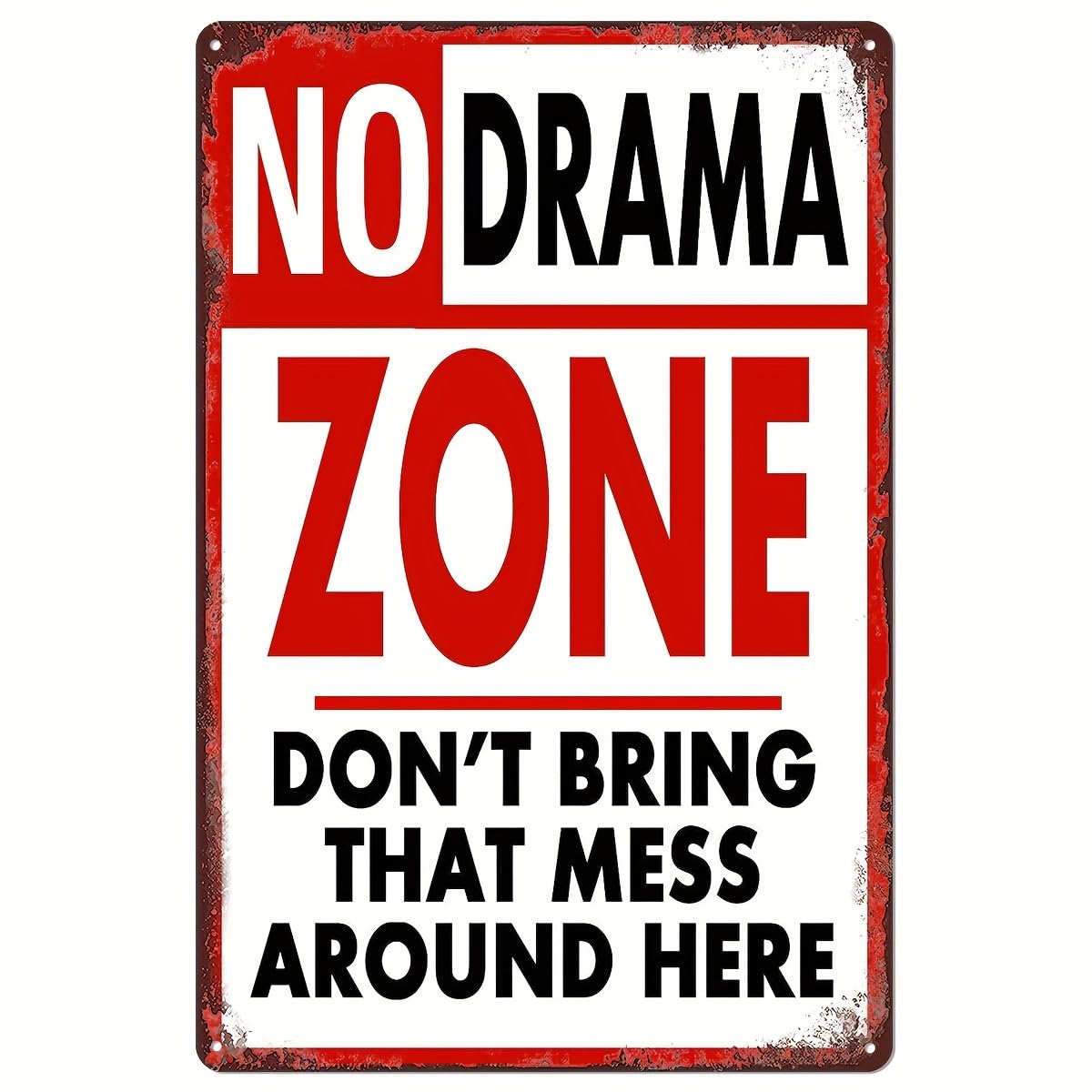 Vintage Metal Aluminum Sign Decor 8"x12",Funny Aluminum Sign Mentally Unstable And Not Fully Medicated Keep Safe Distance Vintage Inspired Wall Poster man Cave yard garden Wall Decor.