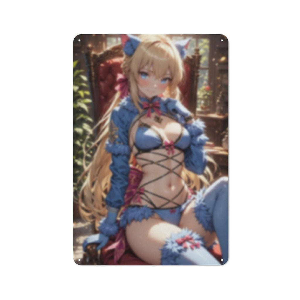 Sexy Hot Titties Boobs Lewd Hentai Anime Girl Poster Metal Tin Sign Decor - 8x12 inches Bar Pub Garage Man Cave Wall Art,AH181