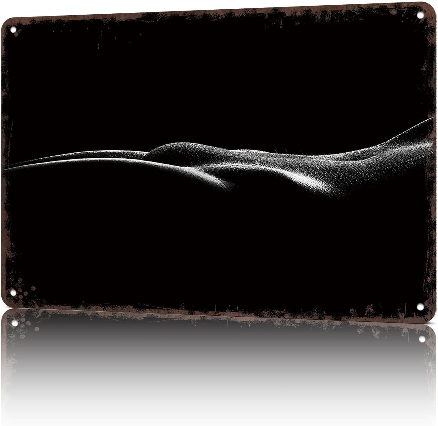 Funny Metal Sign Nude Woman Bodyscape 37 Vintage Tin Signs Poster For Home Room Bedroom Office Decor 8x12inch