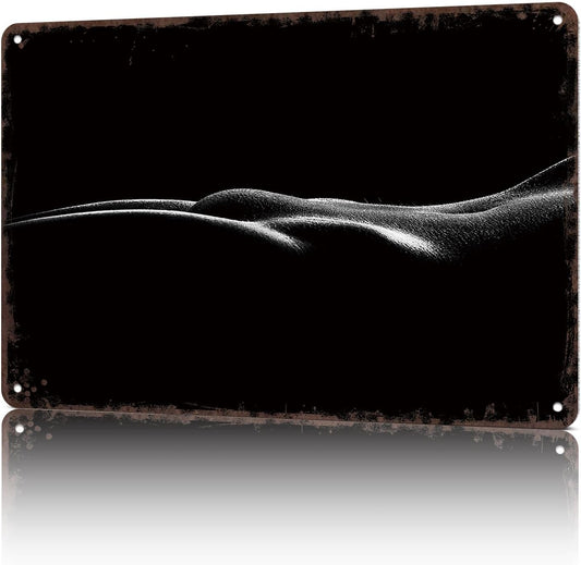 Funny Metal Sign Nude Woman Bodyscape 37 Vintage Tin Signs Poster For Home Room Bedroom Office Decor 8x12inch