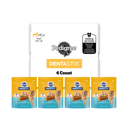 Pedigree Dentastix Large Dog Treats, Original, Beef & Fresh, 2.73 lb. Variety Pack (51 Treats Total)
