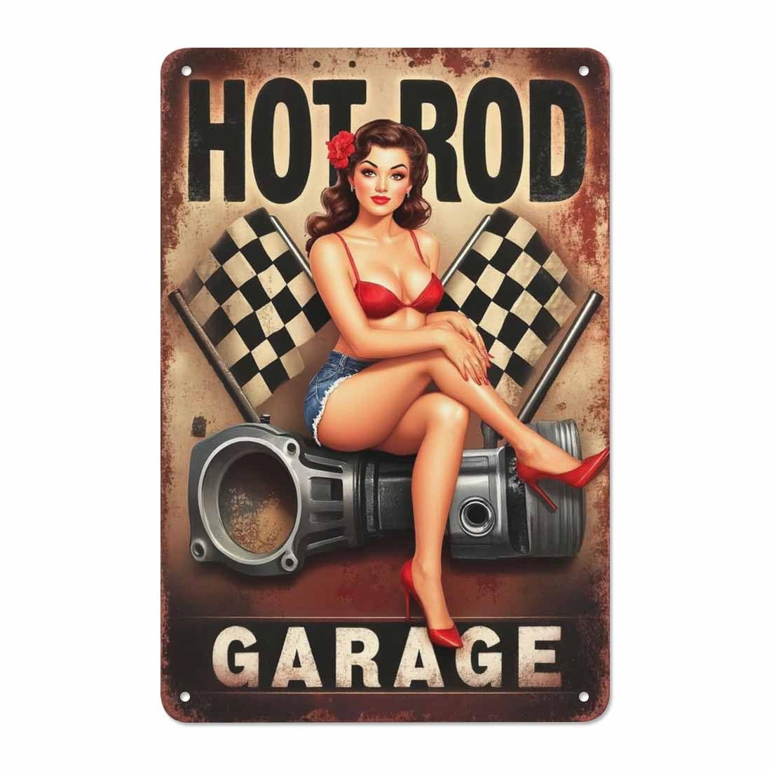 AOYEGO Onion Rings Tin Sign,Restaurant Fast Delicious Food Best in Town Black Vintage Metal Tin Signs for Cafes Bars Pubs Shop Wall Decorative Funny Retro Signs for Men Women 8x12 Inch