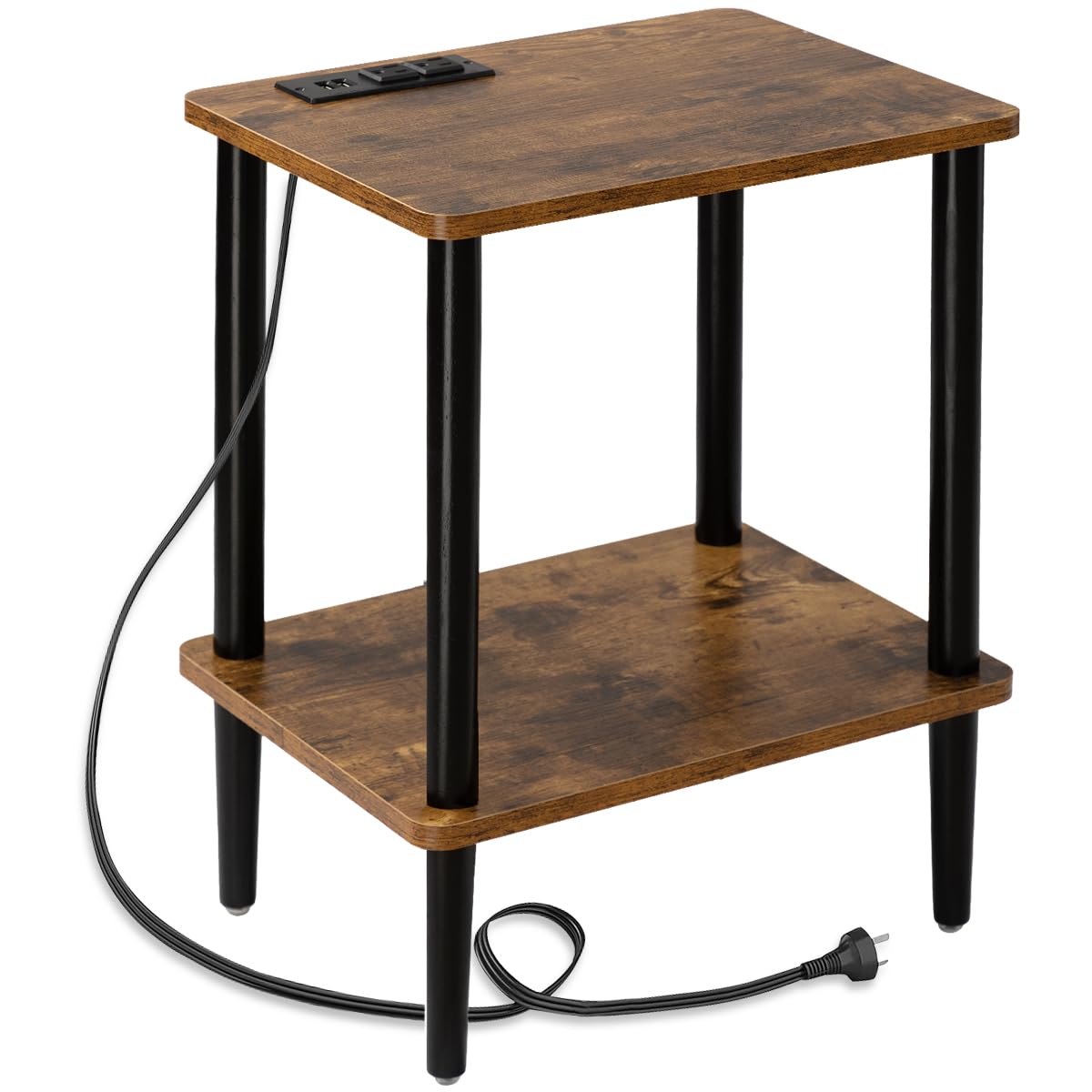 FORAOFUR Small Side Table, Modern Wood Mini Coffee Table, Easy Assembly Compact End Table for Living Room Bedroom Sofa, Minimalist White Accent Furniture for Small Spaces