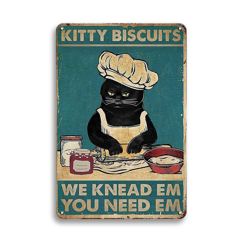 Funny Vintage Wall Decor Black Cat Metal Tin Sign,Don’t Tell Me What To Do, Black Cat Decor for Cat Lovers, Gift Cat Signs Stuff for Cat Lovers 8x12 Inches