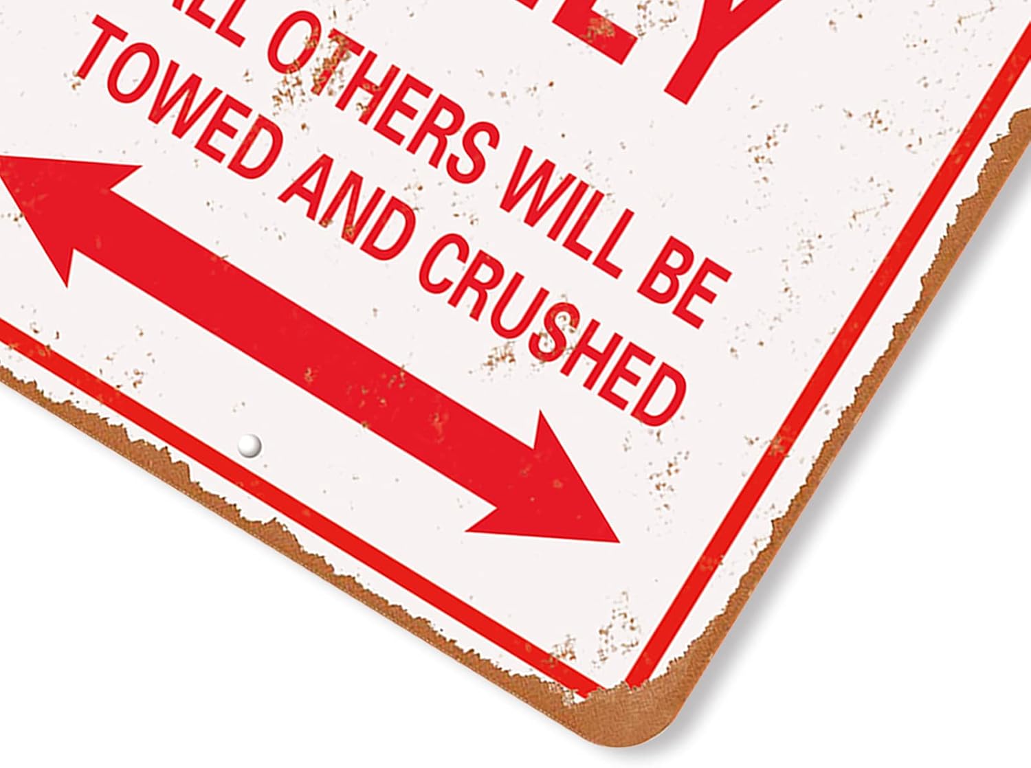 CADILLAC Parking only vintage look funny mental tin sign-8 X 12 inches-Aluminum