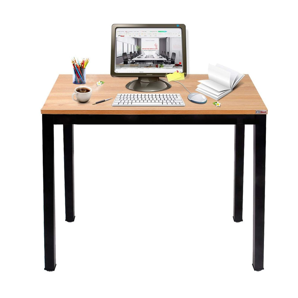 Need Dining Table Small Computer Desk for Home&Office- 31.5" Length Small Writing Desk Gaming Desk Students Laptop Use, Black Desktop & Black Frame AC3CB(80 * 60)