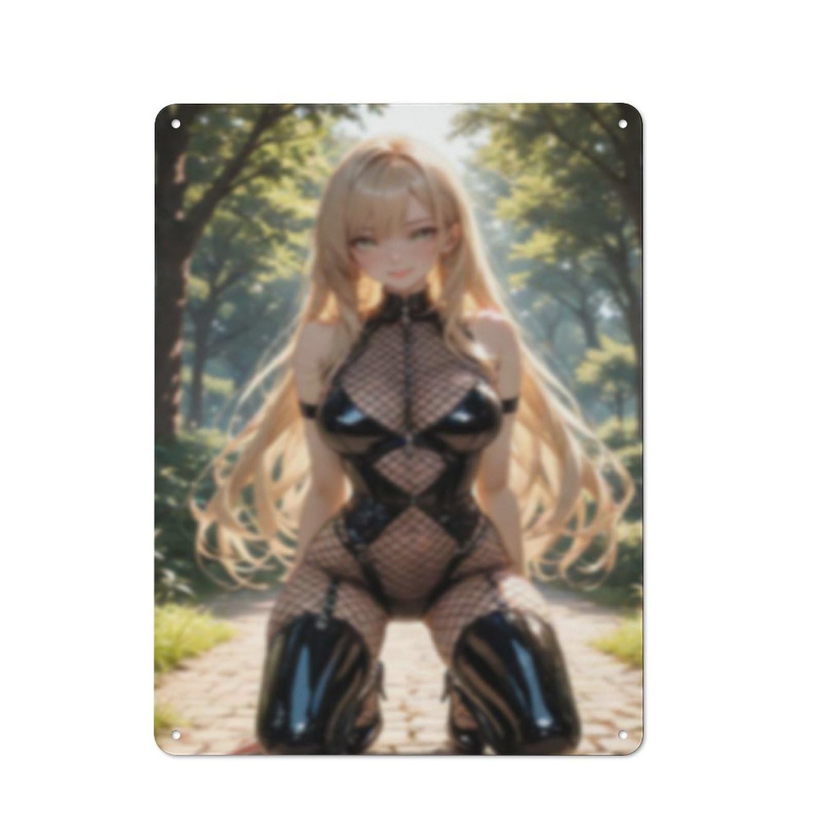 Sexy Hot Titties Boobs Lewd Hentai Anime Girl Poster Metal Tin Sign Decor - 8x12 inches Bar Pub Garage Man Cave Wall Art,AH181