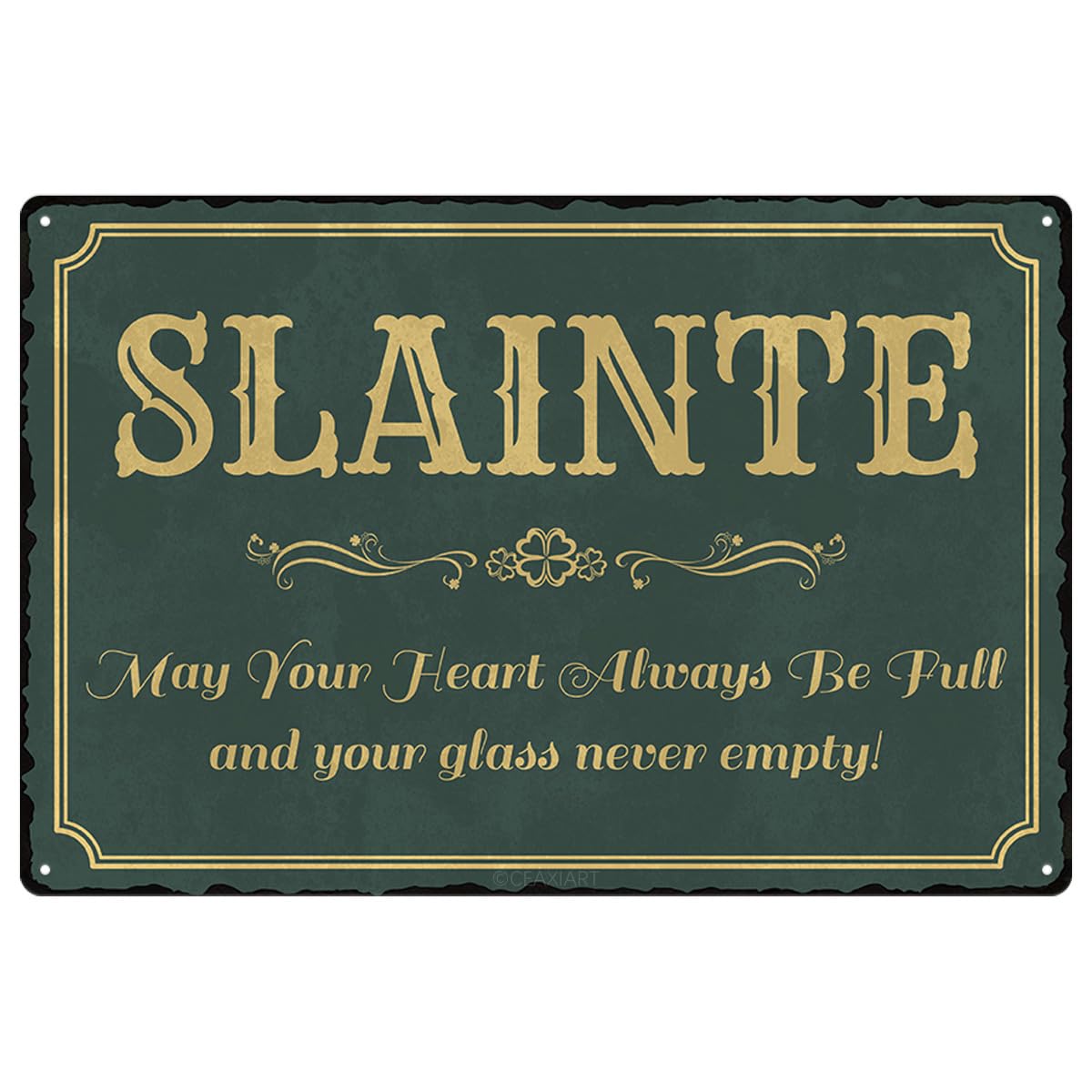 Irish Kitchen Prayer Tin Sign St Patricks Day Metal Signs Decor Green Shamrock Print Poster Wall Art Lucky House Vintage Decorations Hanging Plaque for Home Kitchen Garden Yard Farmhouse 12x8 Inch