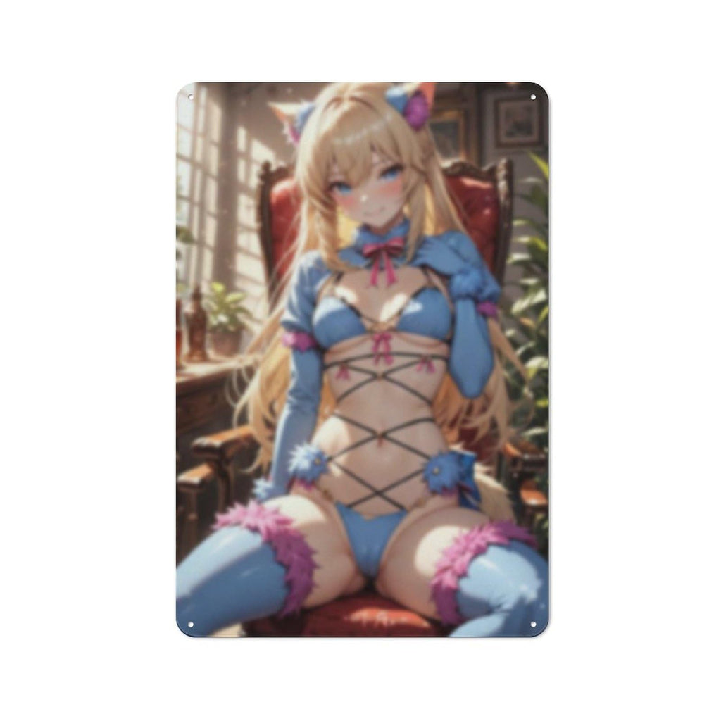 Sexy Hot Titties Boobs Lewd Hentai Anime Girl Poster Metal Tin Sign Decor - 8x12 inches Bar Pub Garage Man Cave Wall Art,AH181