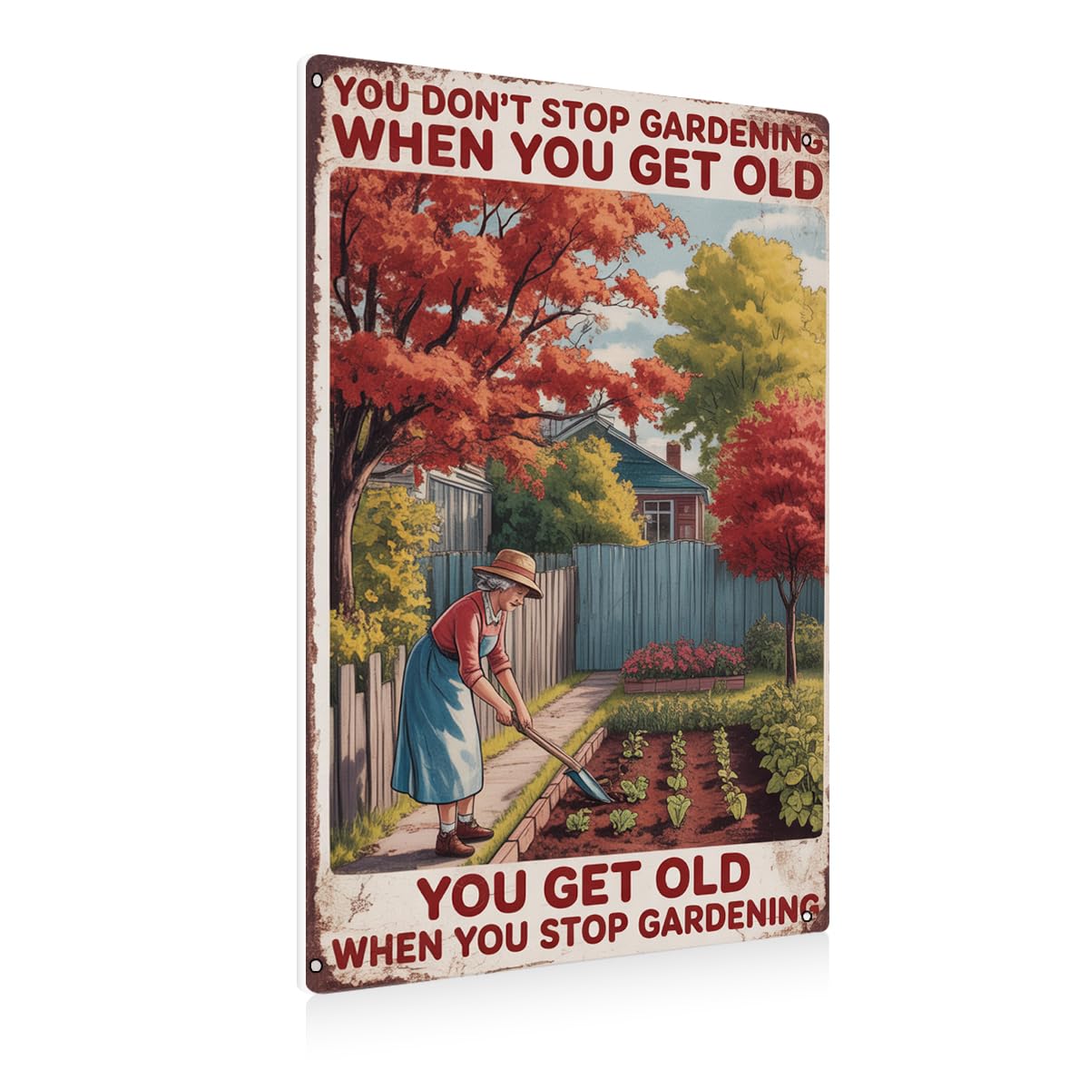 BEASTZHENG Cottagecore Garden Signs for Outside Decor Gifts Vintage Gardening Metal Tin Signs for Home Garden Greenhouse Living Room Bedroom Yard Outdoor Decor 8X12 Inches