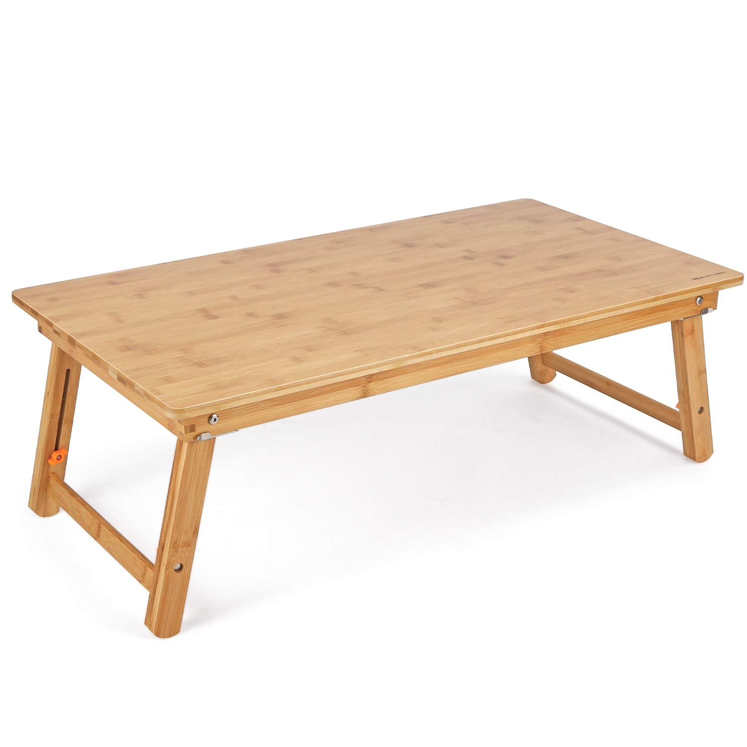 Nnewvante Large Size Floor Desk, Folding Low Coffee Table, No Assembly Required, Adjustable Floor Table for Breakfast Gaming Writing 33.5"x17.7" Black Walnut