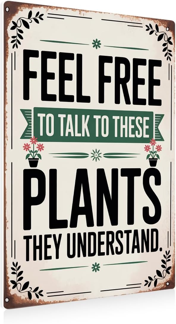 BEASTZHENG Cottagecore Garden Signs for Outside Decor Gifts Vintage Gardening Metal Tin Signs for Home Garden Greenhouse Living Room Bedroom Yard Outdoor Decor 8X12 Inches