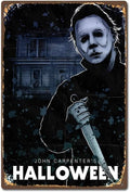 New Tin Sign Aluminum Retro Michael Myers Halloween Horror Film Movie Vintage Retro Metal Sign 8 X 12 Inch