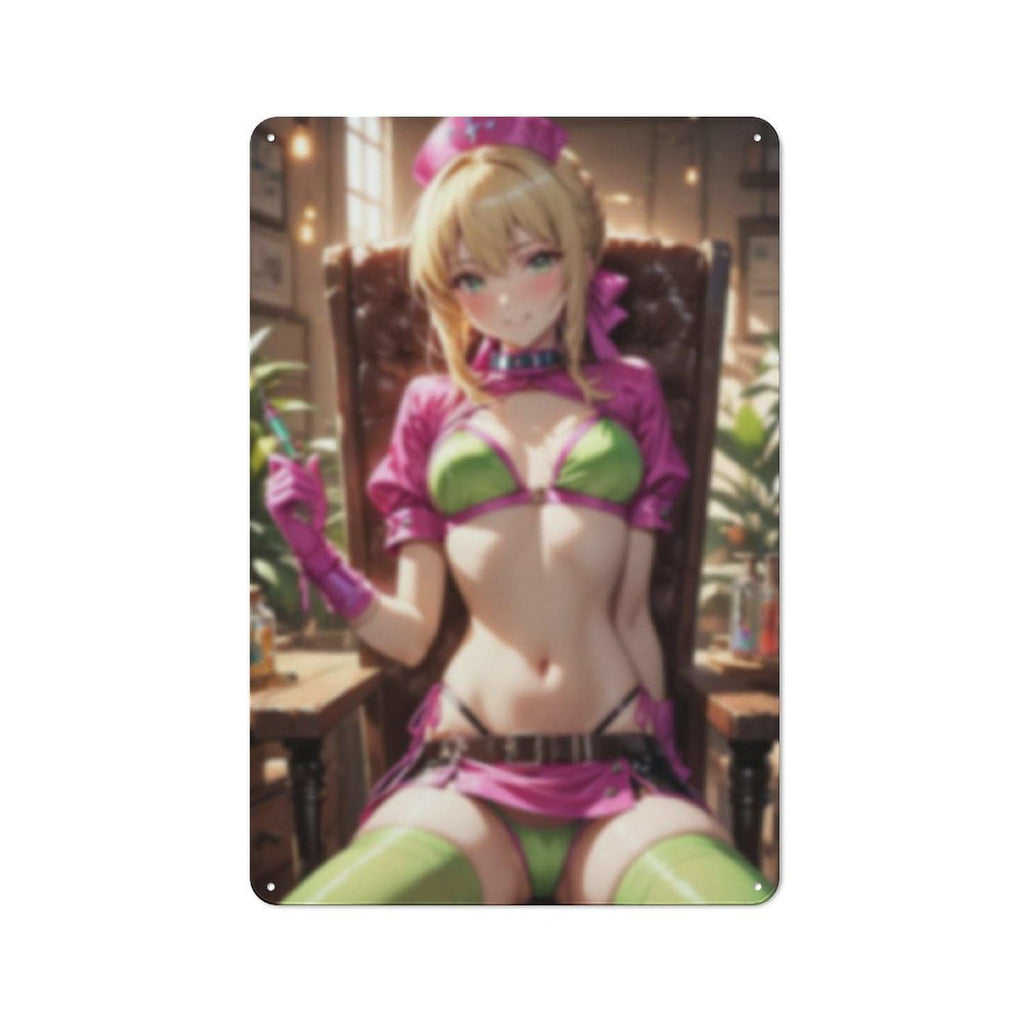 Sexy Hot Titties Boobs Lewd Hentai Anime Girl Poster Metal Tin Sign Decor - 8x12 inches Bar Pub Garage Man Cave Wall Art,AH181