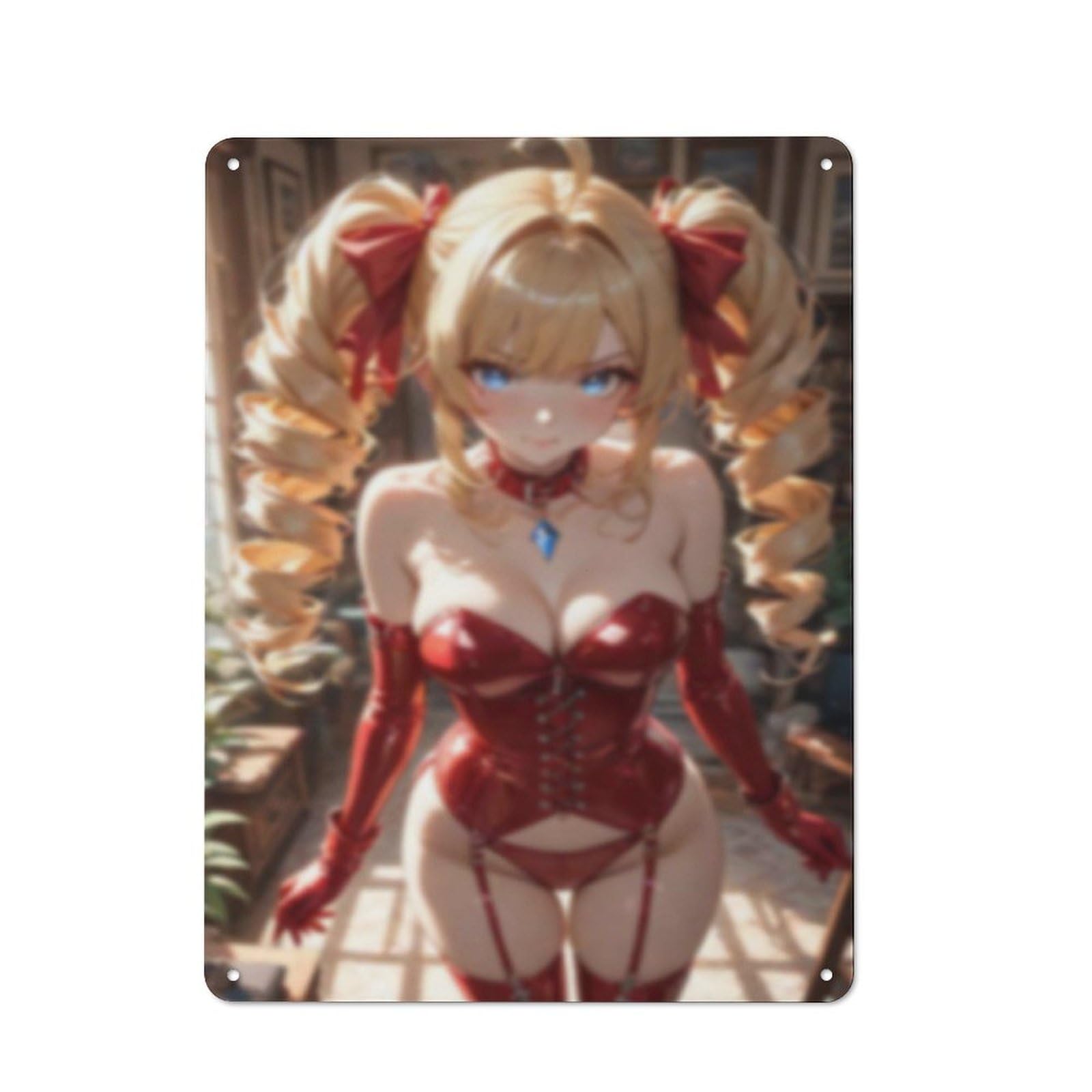 Sexy Hot Titties Boobs Lewd Hentai Anime Girl Poster Metal Tin Sign Decor - 8x12 inches Bar Pub Garage Man Cave Wall Art,AH181