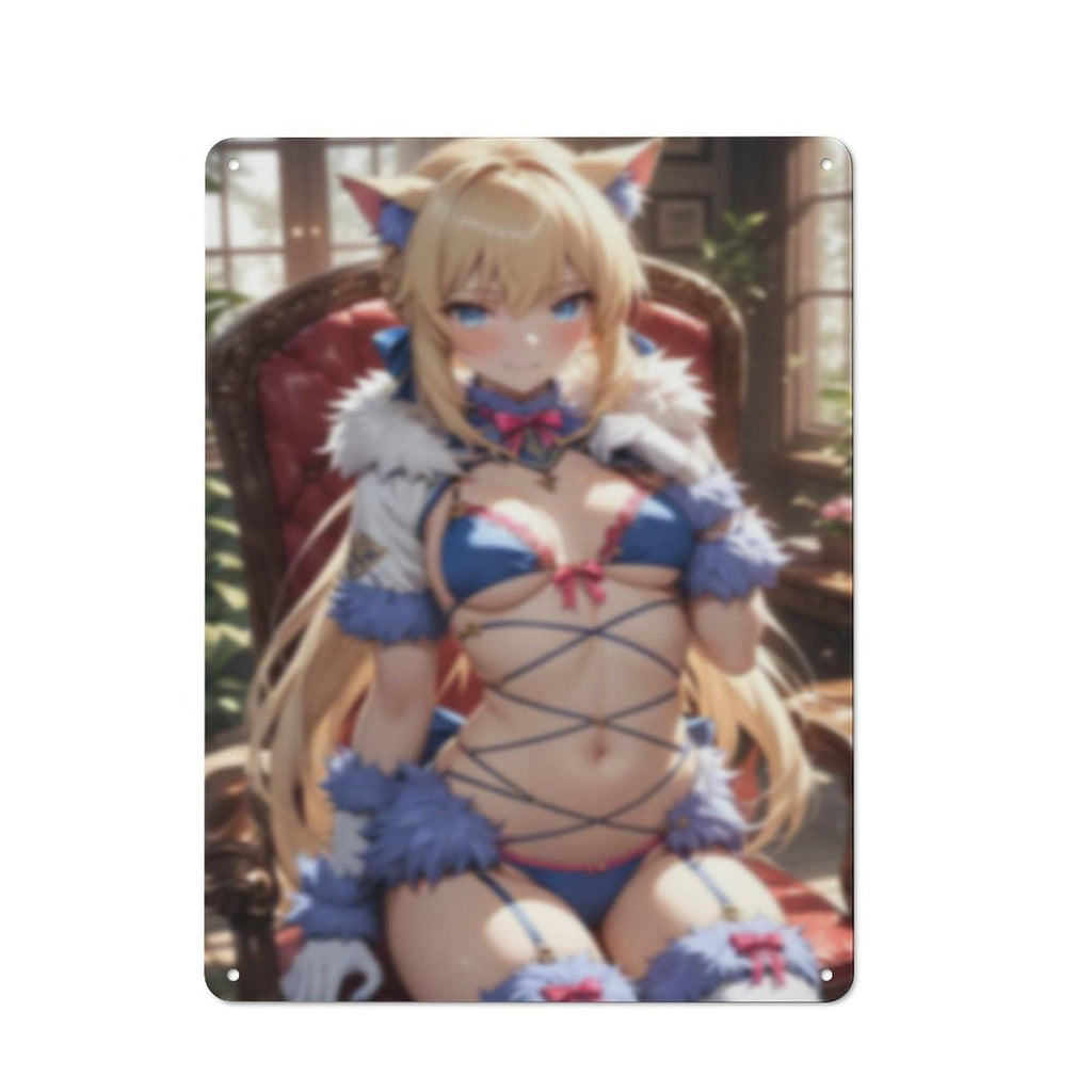 Sexy Hot Titties Boobs Lewd Hentai Anime Girl Poster Metal Tin Sign Decor - 8x12 inches Bar Pub Garage Man Cave Wall Art,AH181