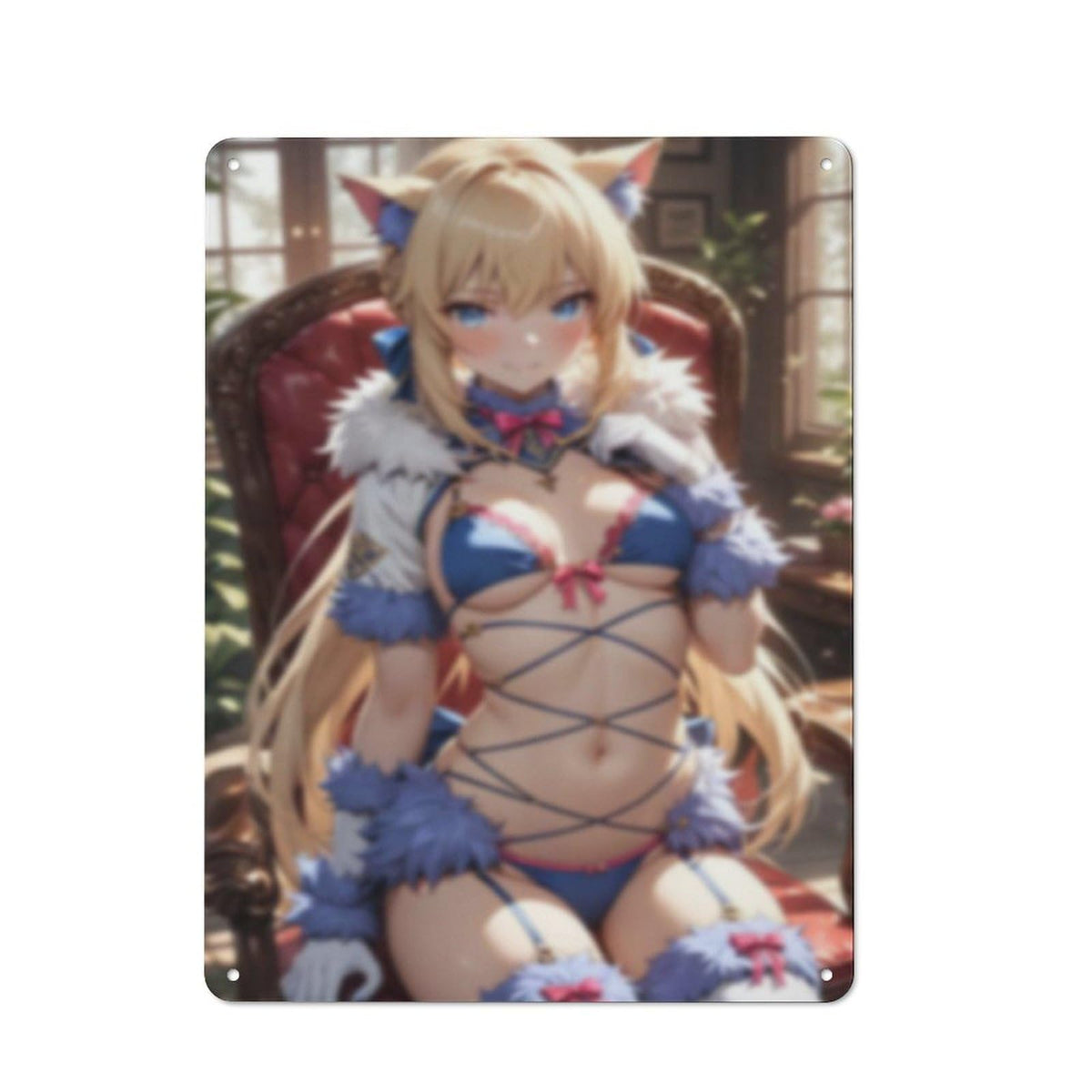 Sexy Hot Titties Boobs Lewd Hentai Anime Girl Poster Metal Tin Sign Decor - 8x12 inches Bar Pub Garage Man Cave Wall Art,AH181