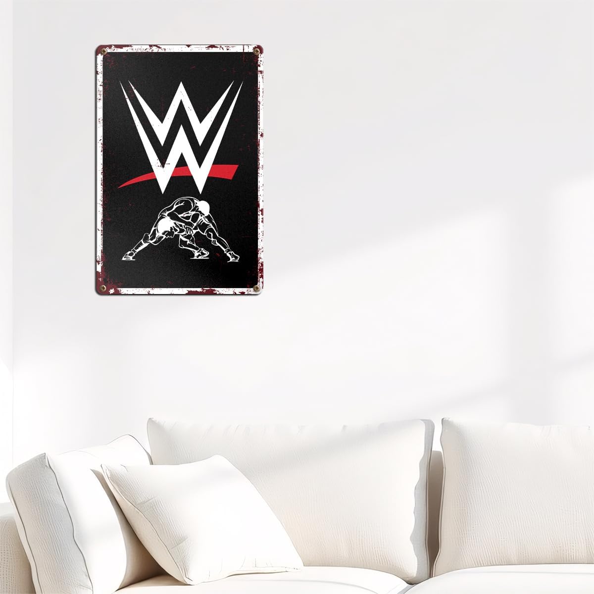Wrestling Gifts, Vintage Wrestling Metal Tin Sign for Home Bedroom Room Man Cave Garage Wall Decor 8x12 Inch