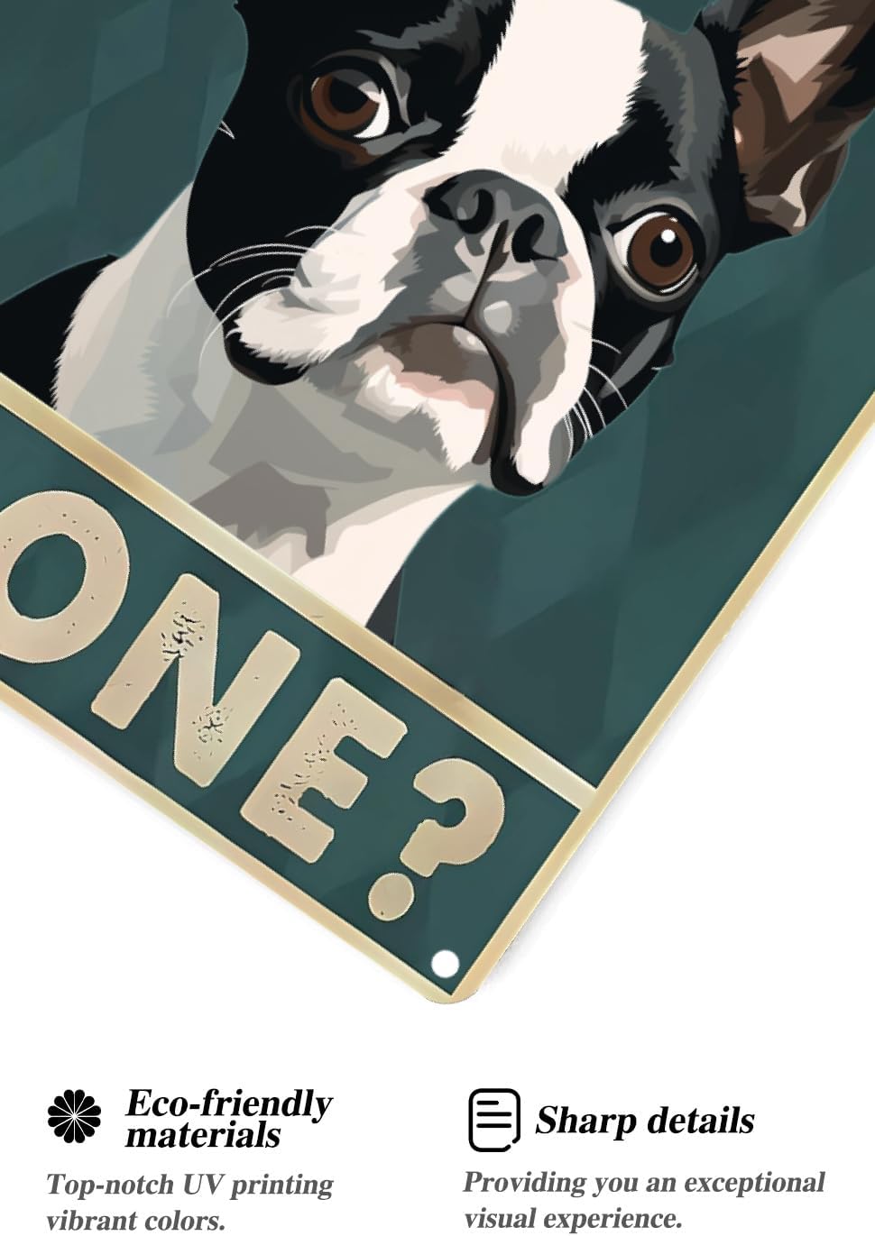 Boston Terrier Dog 12x8 inch excuse me were you attempting to use the bathroom alone - Dog Metal Poster Dog Lover Gift Art Funny Dogs Wall Art Decoration Retro Metal Tin Sign(1492)