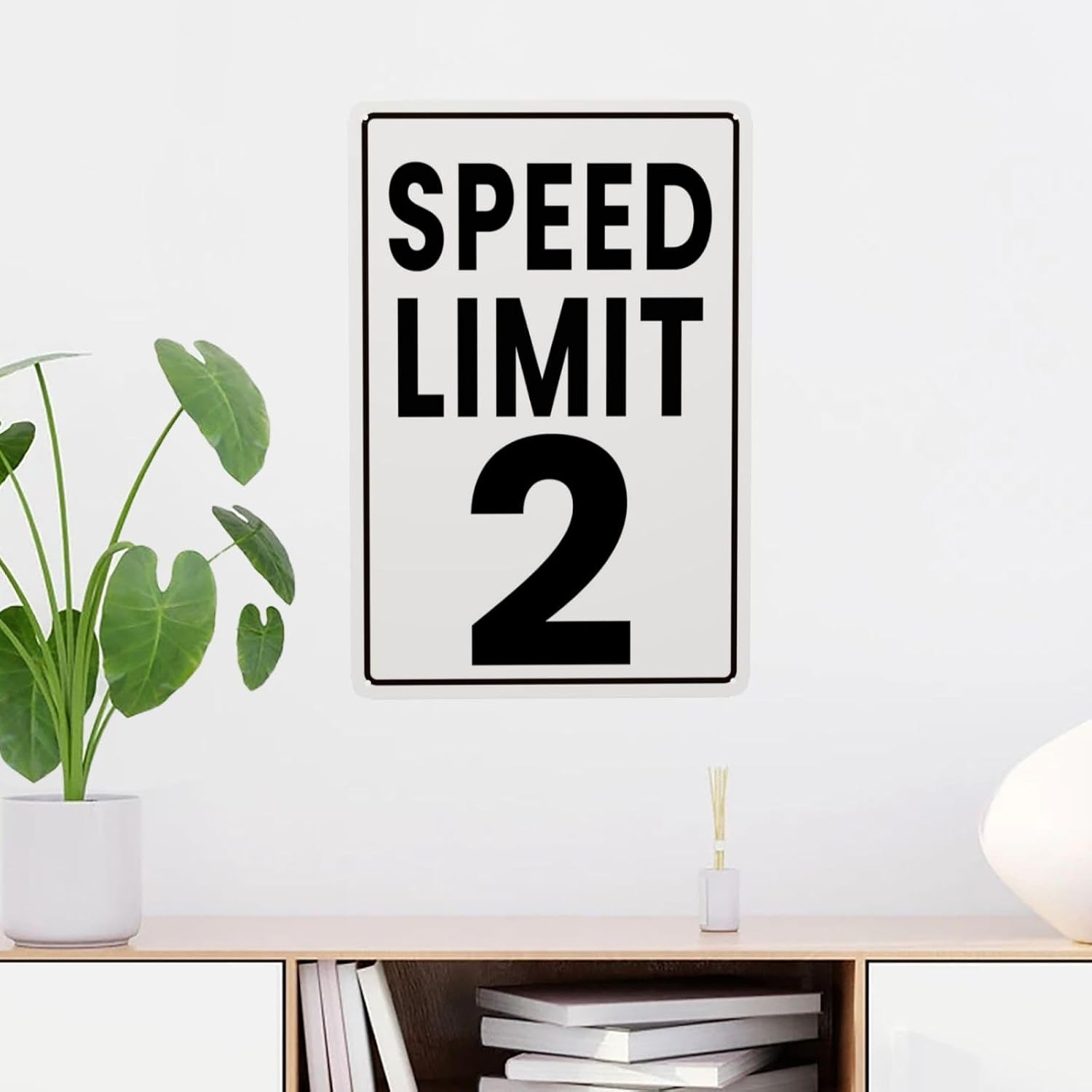 Speed Limit 2 Sign Retro Tin Sign Man Cave Garage Wall Decor 8 x 12 Inch