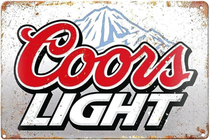Ice Cold Cours Light Beer man cave Vintage Metal bar Signs Tin Sign 12 x 8Inch