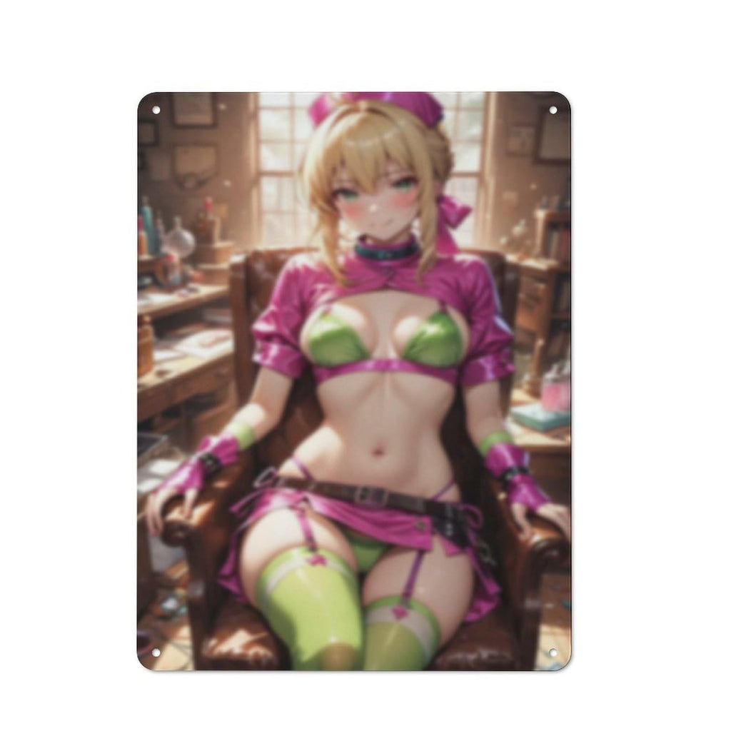 Sexy Hot Titties Boobs Lewd Hentai Anime Girl Poster Metal Tin Sign Decor - 8x12 inches Bar Pub Garage Man Cave Wall Art,AH181