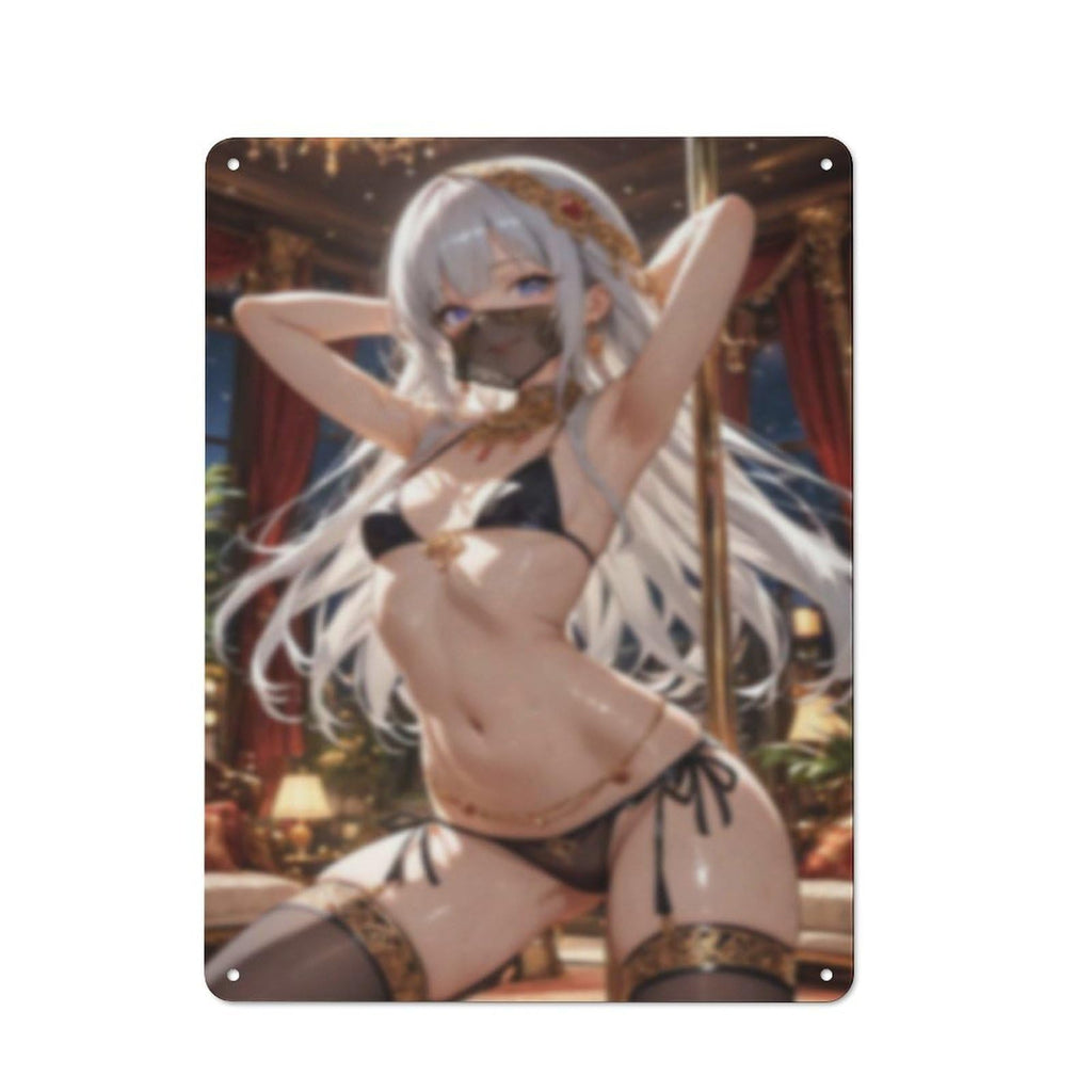 Sexy Hot Titties Boobs Lewd Hentai Anime Girl Poster Metal Tin Sign Decor - 8x12 inches Bar Pub Garage Man Cave Wall Art,AH181